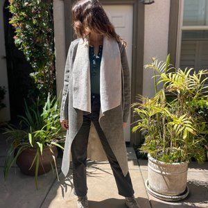 ANTHROPOLOGIE x AMADI "Camila" Faux Suede Shearling Duster Jacket